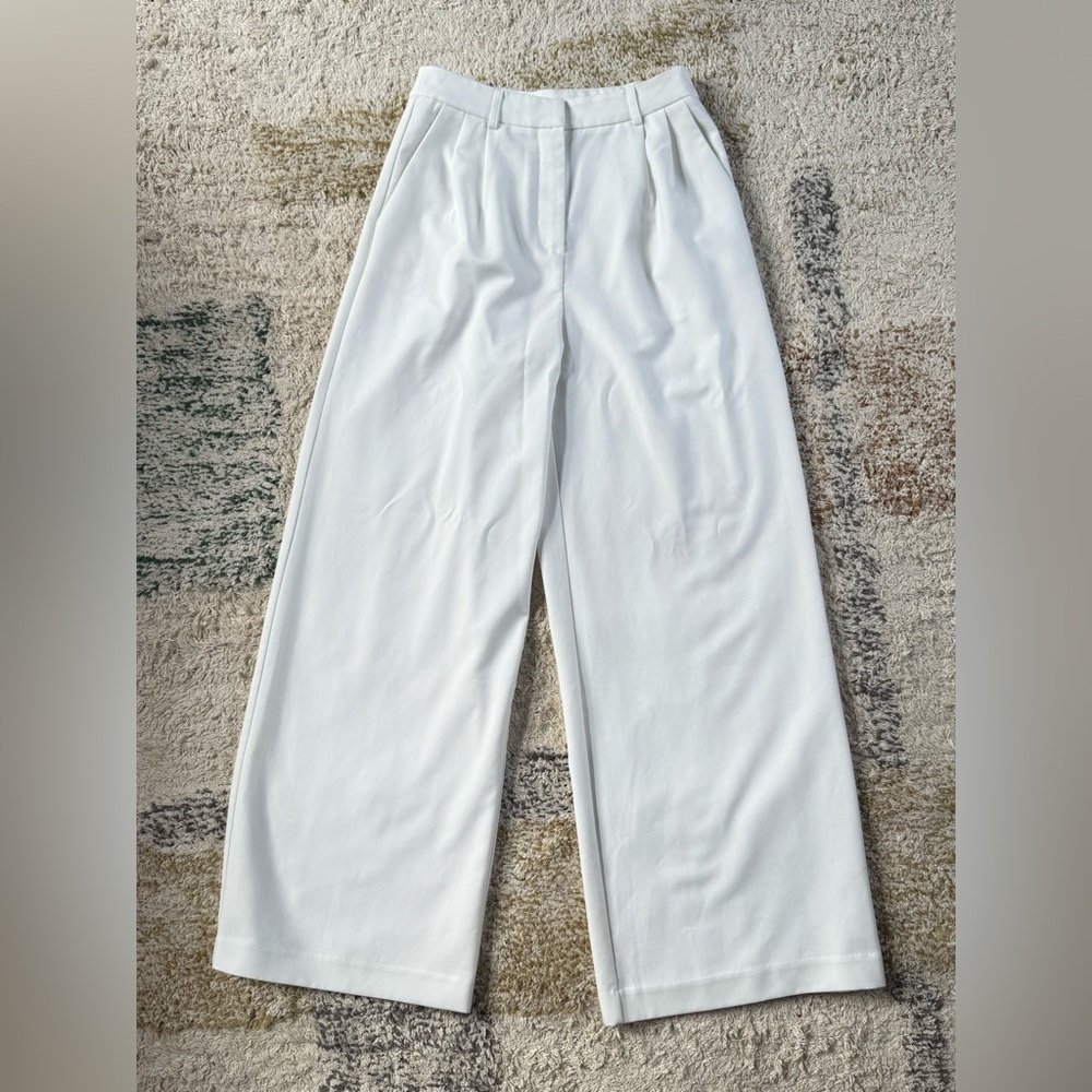 Commense White Women's Wide Leg Pants Size Medium